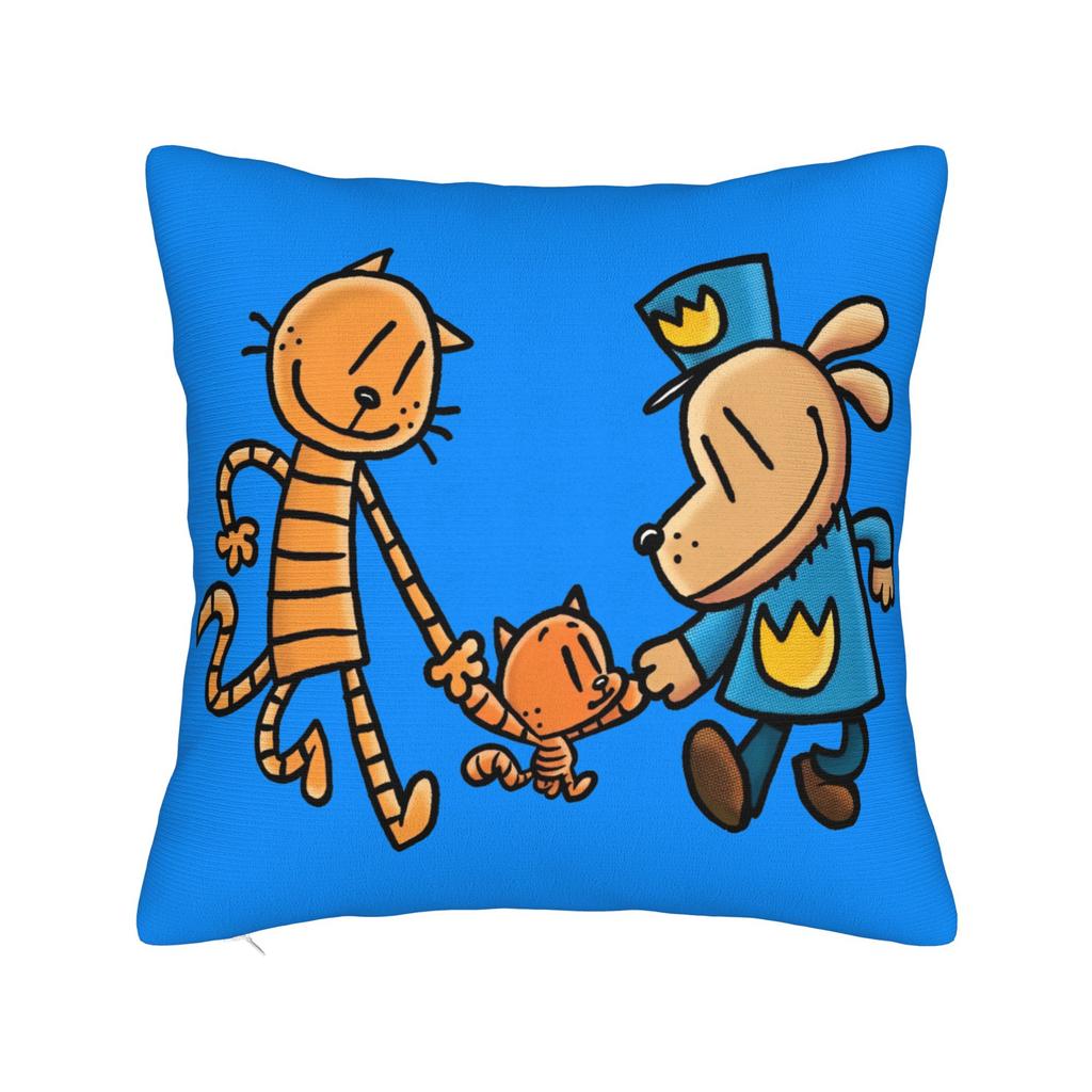 Dog Man Dogman Movie Comic Square Pillow Cases Cartoon Cushion Cover Creative Zippered Decorative Pillowcase for Sofa 40x40cm