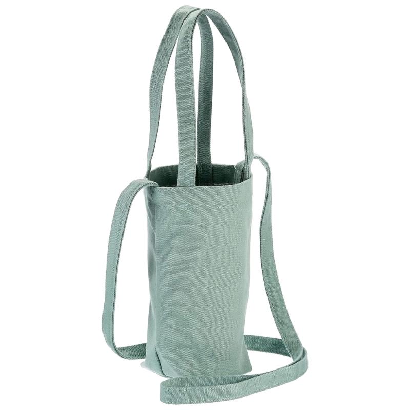 Outdoor Canvas Water Bottle Bag Portable Water Bottle Holder Sleeve Pouch with Strap for Camping, Hiking, Traveling