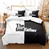 Cool Icon Godfather Portrait Graphic Bedroom Decor Bedding Duvet Cover + 2 Pillowcases Classic Movie Fan Room Decor