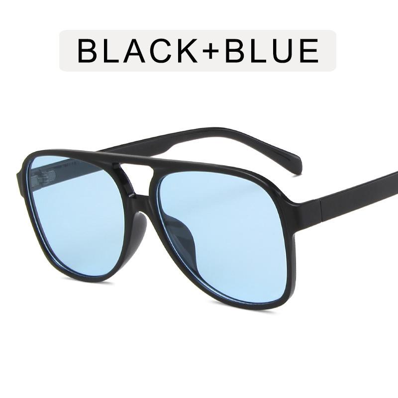 Vintage Oversized Sunglasses Women Retro Brand Big Frame Sun Glasses Female Black Yellow Ins Style Square Glasses Oculos De Sol