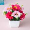 Modern Plastic Outdoor Artificial Flowers Fake Plants In Pot Garden Decoration
