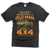 Mens Car Shirts Old Man with 4x4 T-shirt Car Enthusiast Gifts Father's Day Gift