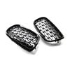 For BMW X5 E70 X6 E71 2007-2013 ABS Car Grille Front Kidney Grill Diamond Style Chrome Black 51137157687 51137157688 51137185223