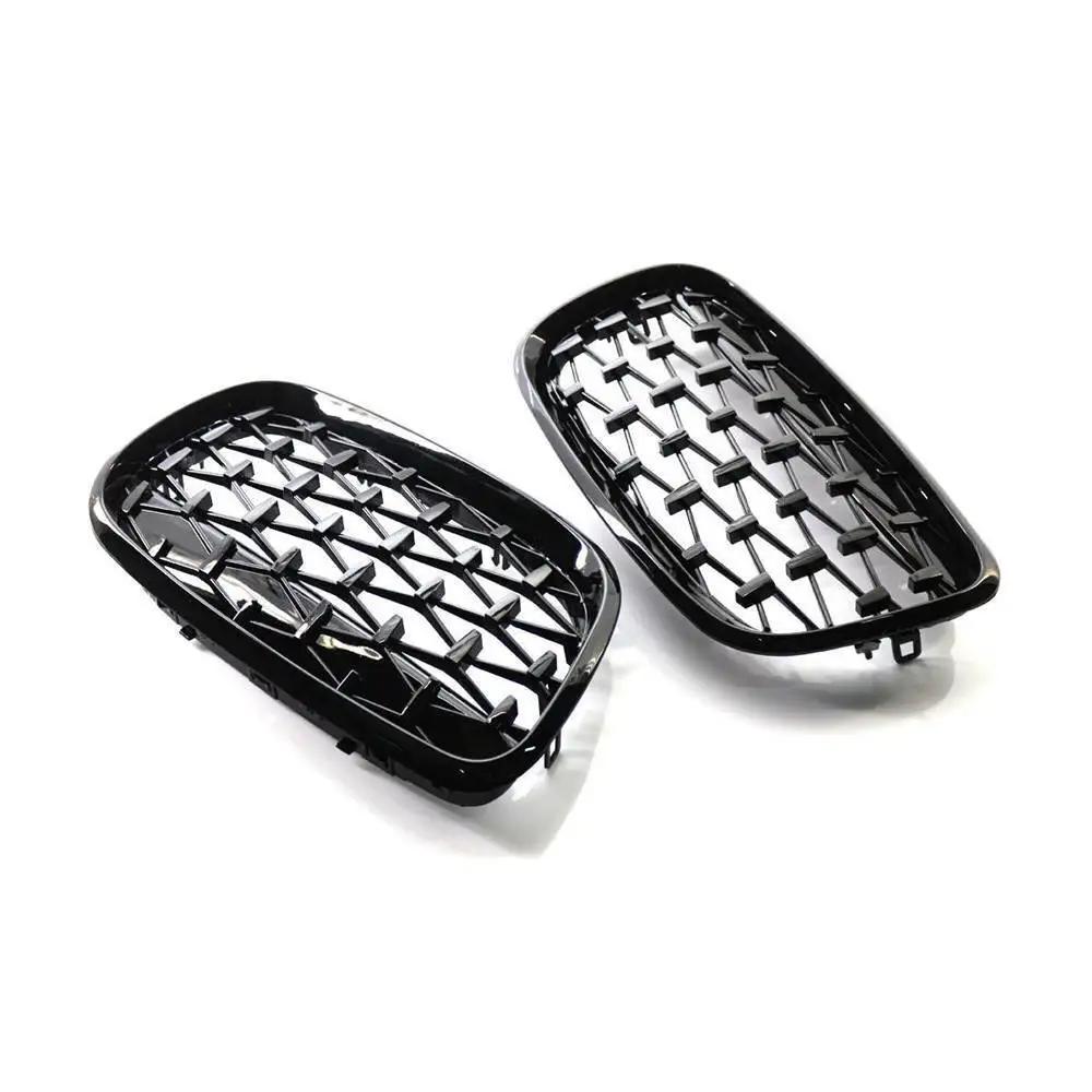 For BMW X5 E70 X6 E71 2007-2013 ABS Car Grille Front Kidney Grill Diamond Style Chrome Black 51137157687 51137157688 51137185223