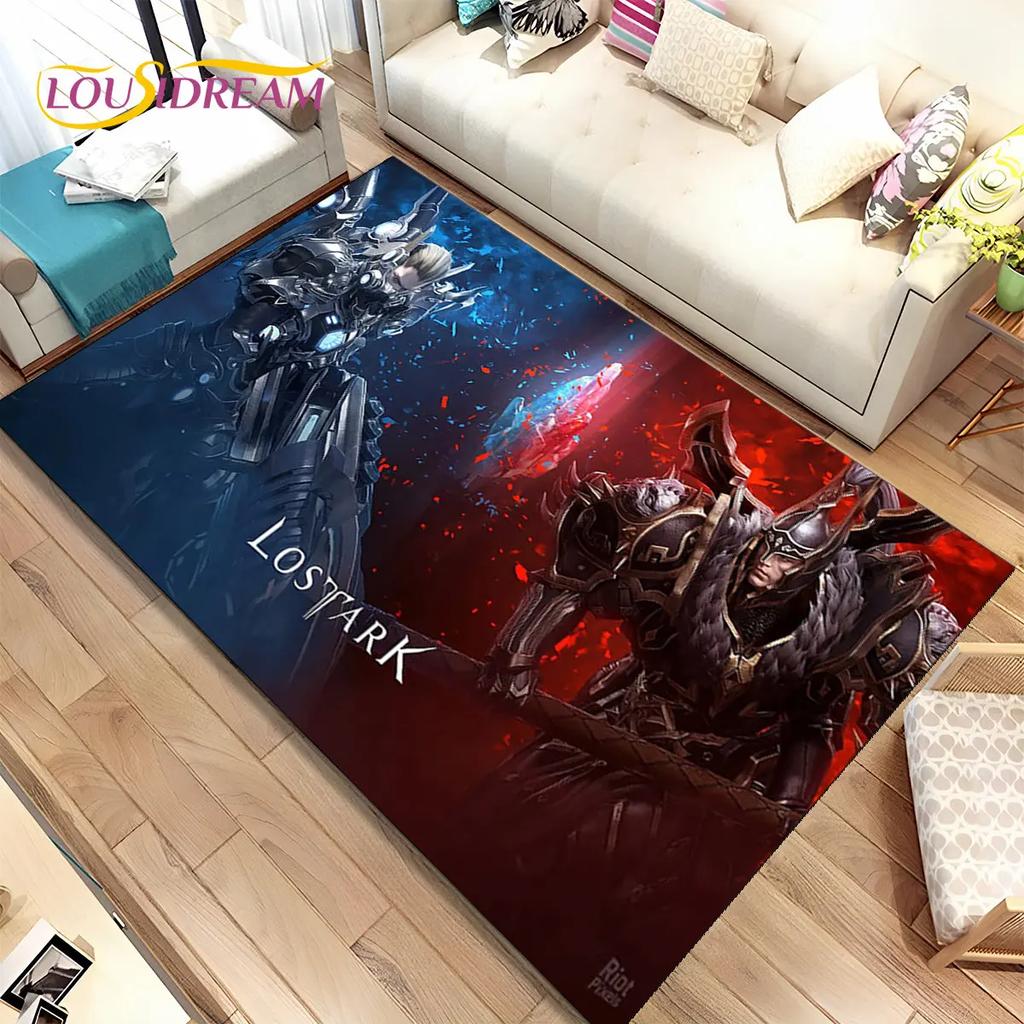 3D Lost Ark Game Gamer Cartoon Area Rug,Carpet Rug for Living Room Bedroom Sofa Doormat Decoration,kids Play Non-slip Floor Mat
