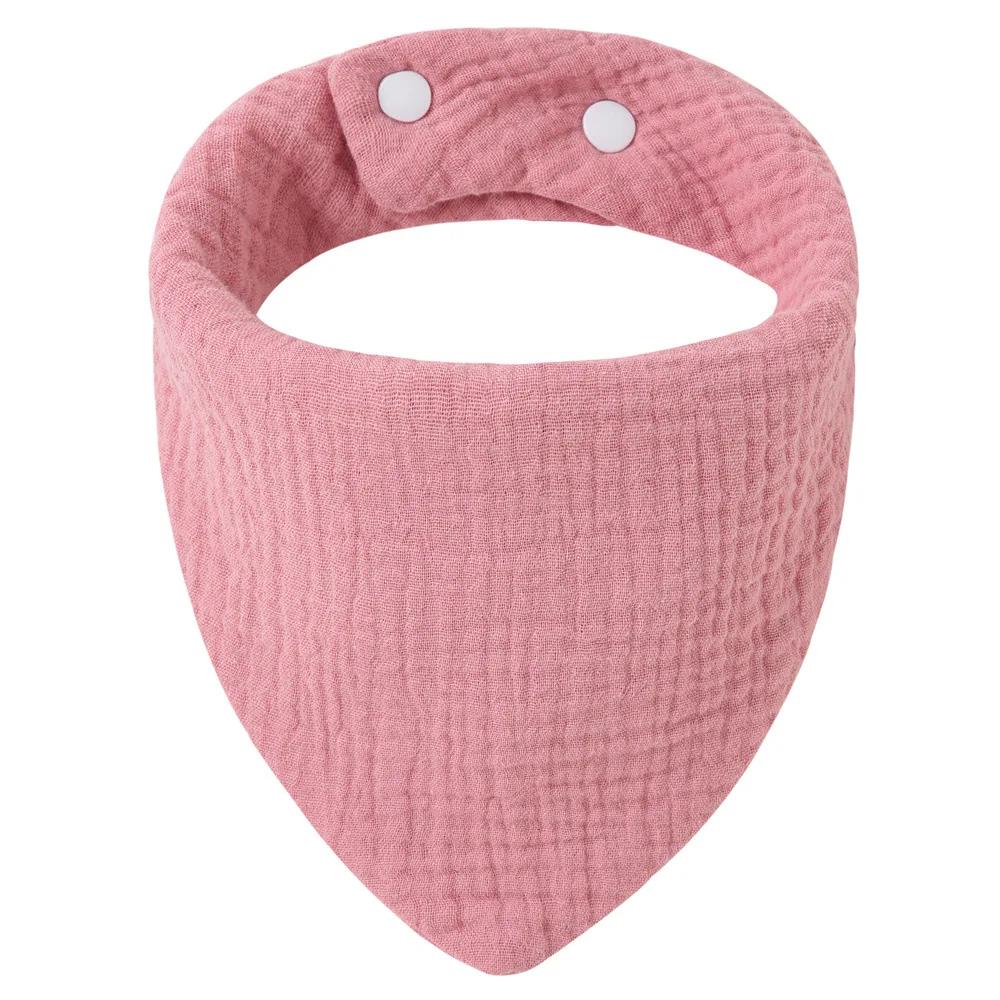 Muslin Baby Infant Cotton Bib Solid Color Scarf Feeding Saliva Towel Bandana Burp Cloth Boy Girl Babies Accessories Newborn
