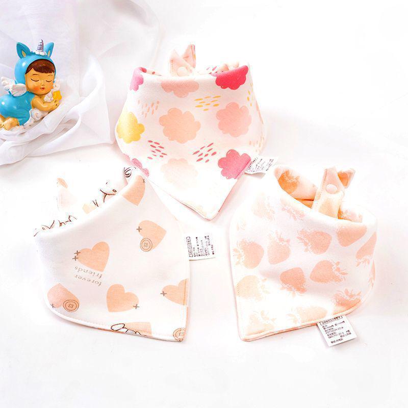 Unisex Triangle Baby Bibs: Pure Cotton, Waterproof, Super Soft, Double Snap, Scarf Wrap
