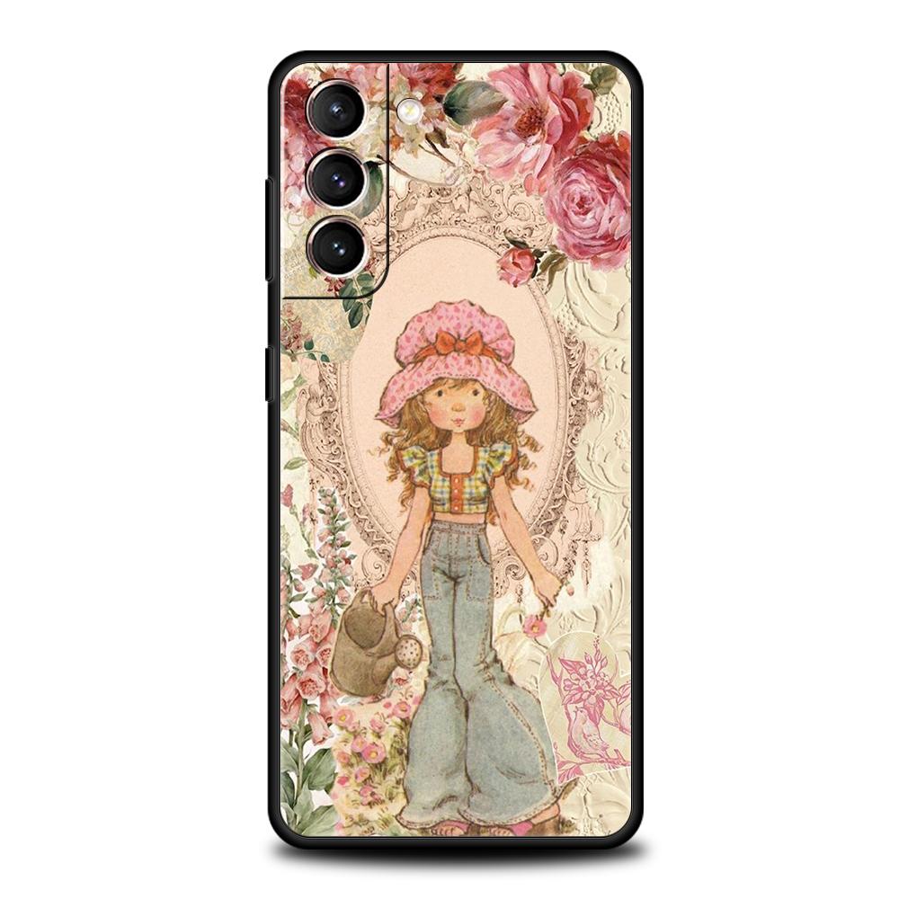 Phone Case for Samsung Galaxy S25/S24/S23/S22/S20/S21/FE/Ultra/S10/S10E/S9/Plus/5G Soft TPU Cover Shell Sarah Kay Girls Cute Bag