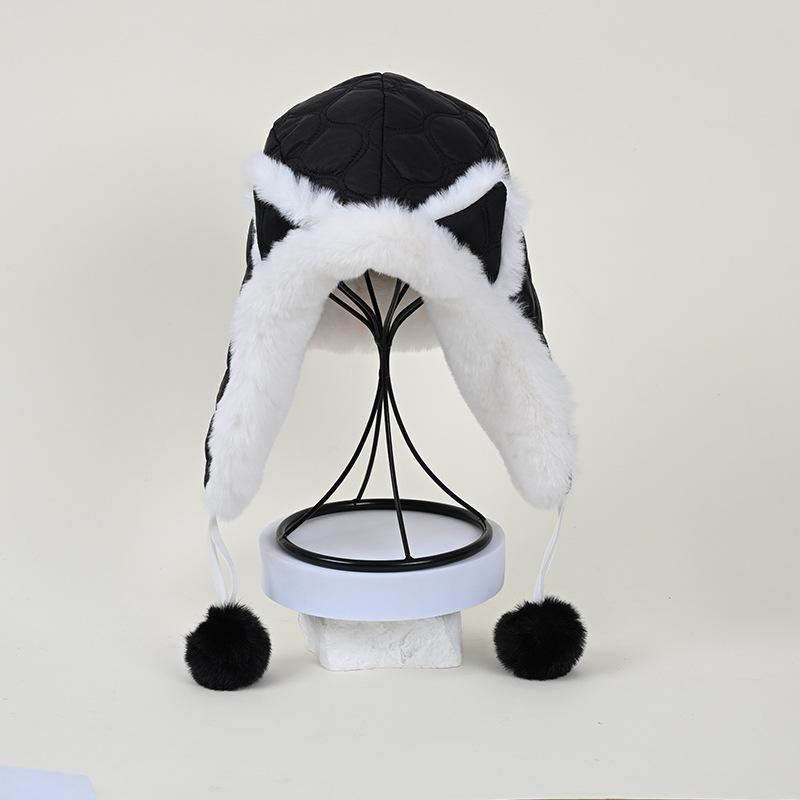 Fox Ears Female Winter Thickened Warm Ear Cap Cycling Skiing Cold-proof Pullover Big Brim