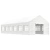 VidaXL Belvédère avec toit blanc 13,38x4,08x3,22 m polyéthylène, tente de fête, chapiteau, abri à auvent, pavillon, tente 3155490