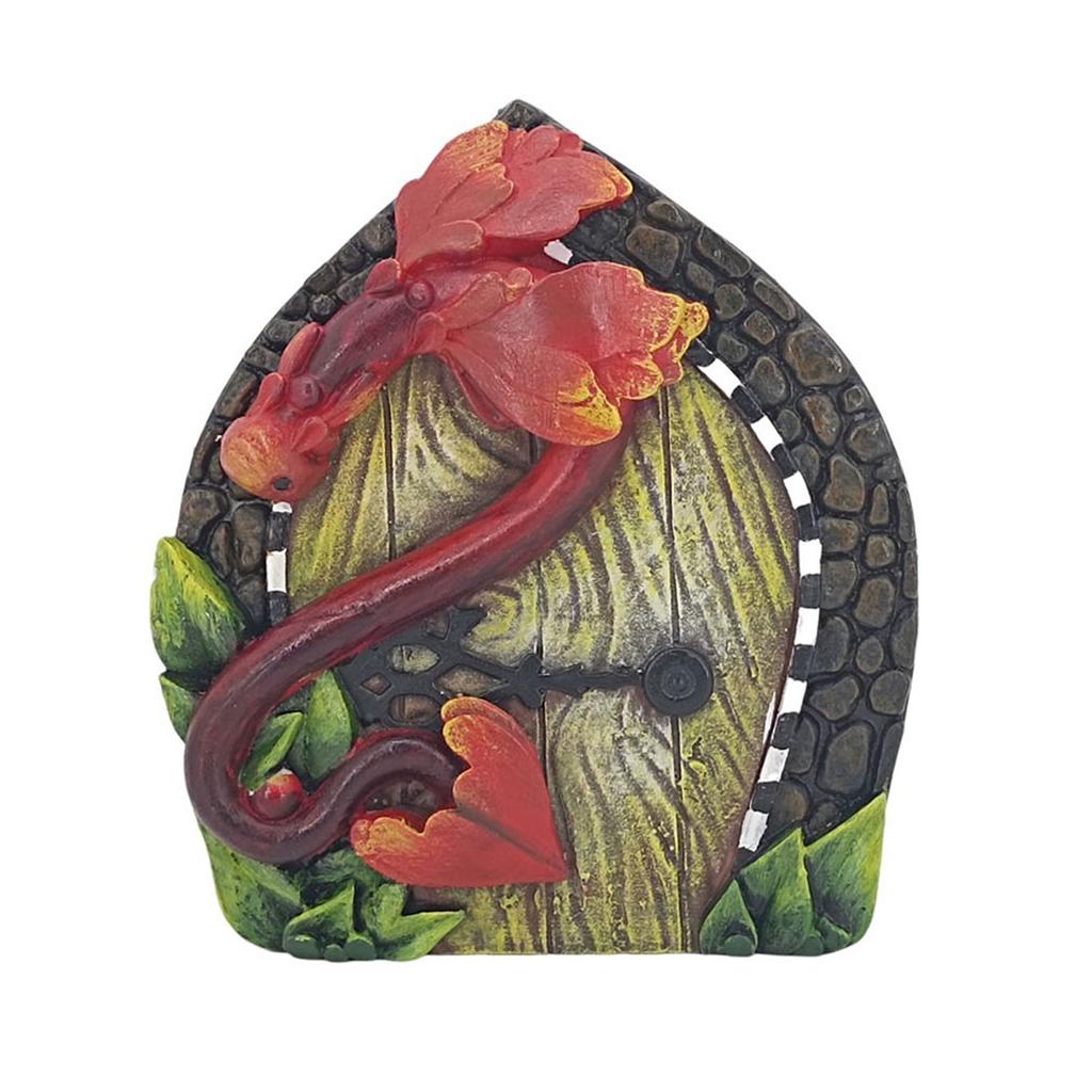 Wall Decorative Gate - Colorful Resin Leprechaun Garden Decorative Gate - Decorative Tree Stump Decoration Decorative House For Outdoor Patio Garden