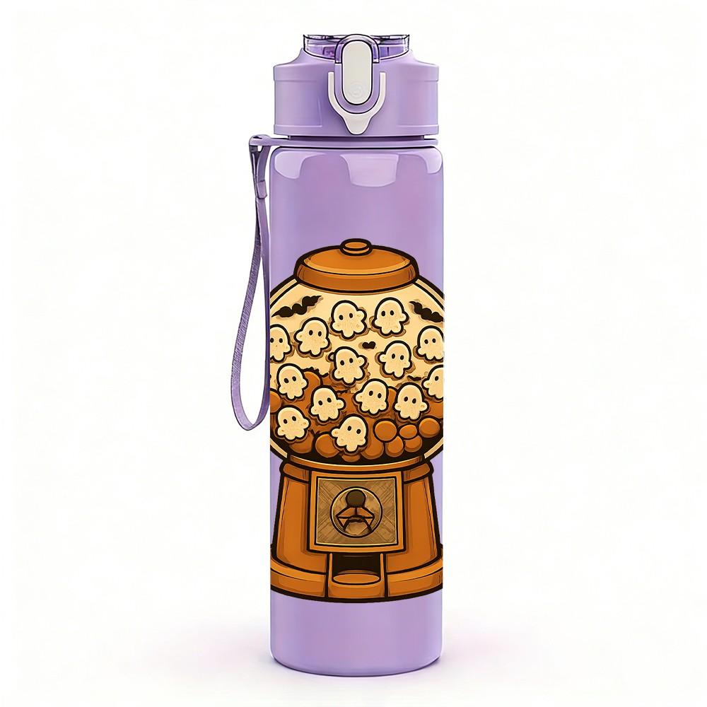 1PC Vintage Candy Dispenser 750ml Color Plastic Sports Water Bottle Leakproof Flip Straw Lid Suitable for Sports Office Home Use