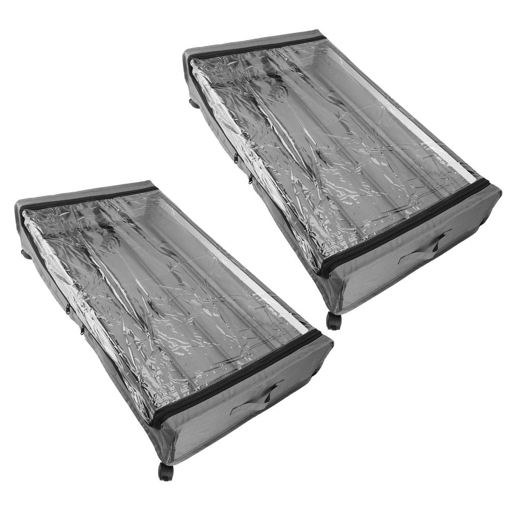 Rolling Under Bed Container Space Saving Easy Pull Out Versatile Underbed Shoe Storage Organizer