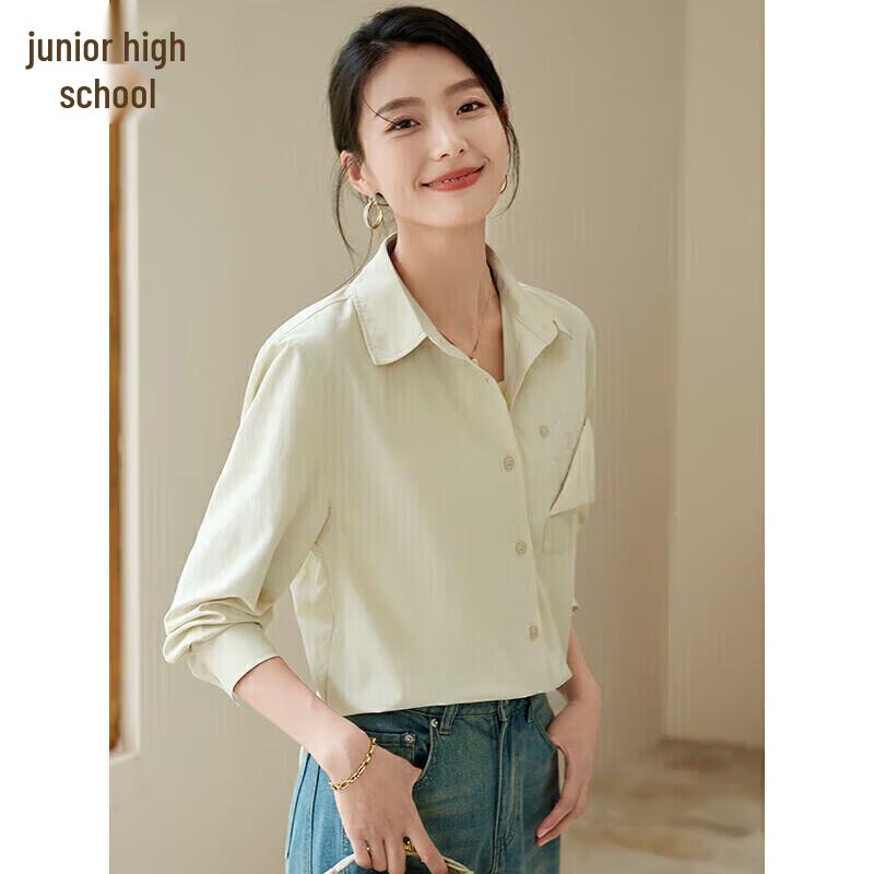 Women s Embroidered Lapel Long-Sleeve Shirt XL