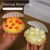 Warm Light Shell Night Light Handmade Shell Shaped Rose Night Light DIY Tulip Design Shell Table Lamp Birthday Gift