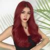 New Wine Red Long Curly Hair Synthetic Wig | Fashion Fluffy Big Wave Micro Roll Breathable Wig