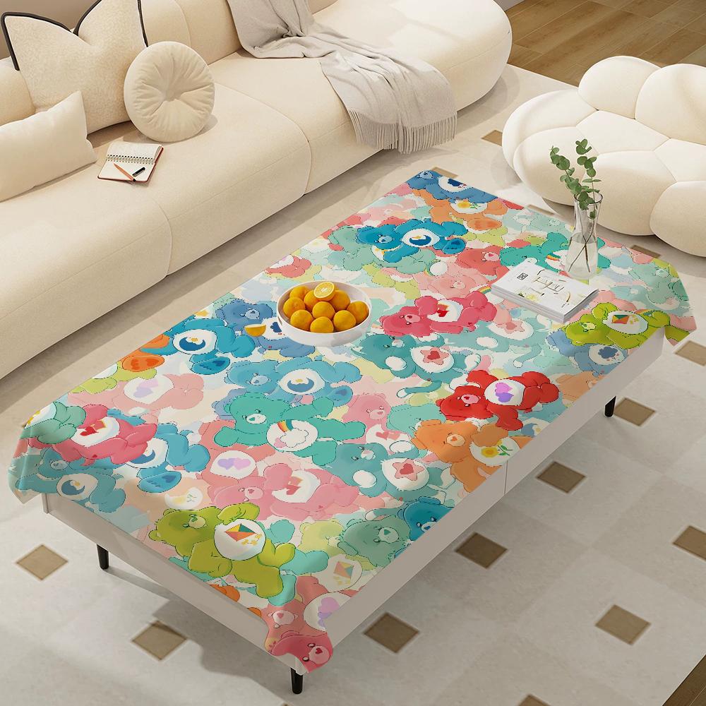 C-Care-B-Bears Tovaglia Rettangolare Decorazione Tavola Riutilizzabile Impermeabile Tessuto per Tavolo da Cucina e Sala da Pranzo Decorazione Festa Festiva