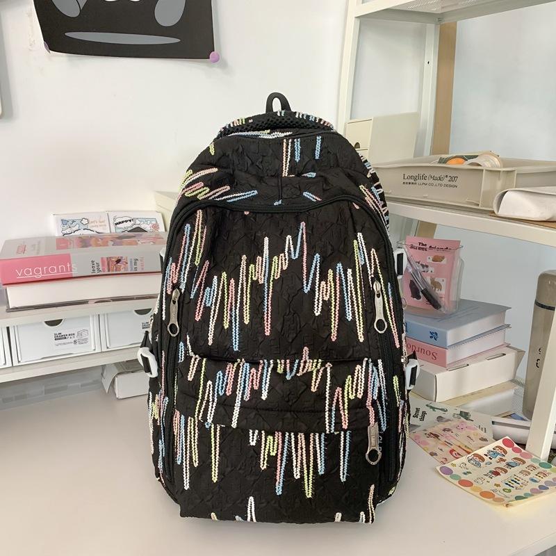 Красочный студенческий школьный рюкзак с вышивкой — фото 11