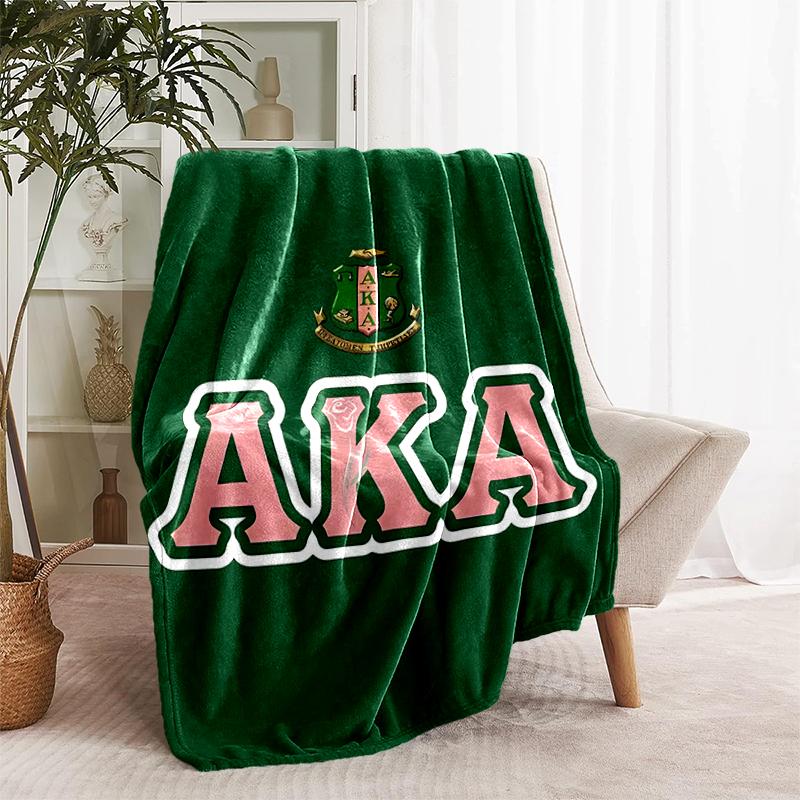 1pc Blanket AKA Logo5 Print Design, Lightweight Blanket for Sofa, Bed- Soft &Warm, Gift for All Seasons like Christmas, Halloween