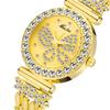 Butterfly Rhinestone Quartz Watch For Women Round Full Diamond Bezel Shell Dial Luxury Alloy Bracelet Elegant Party Waterproof Wristwatch