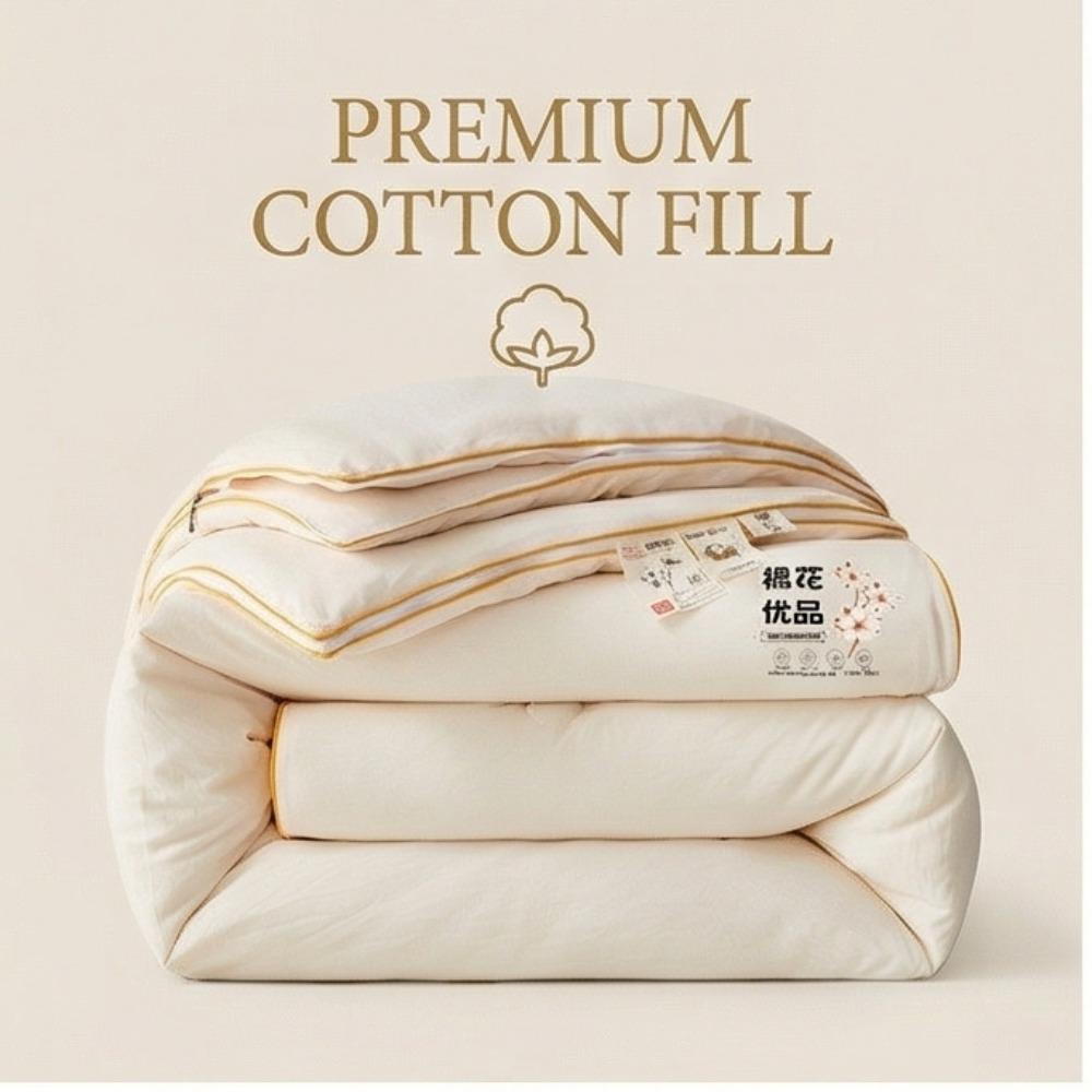Pure Cotton Zipper Style Quilt, Thickened Winter Quilt, All-cotton Quilt Core
