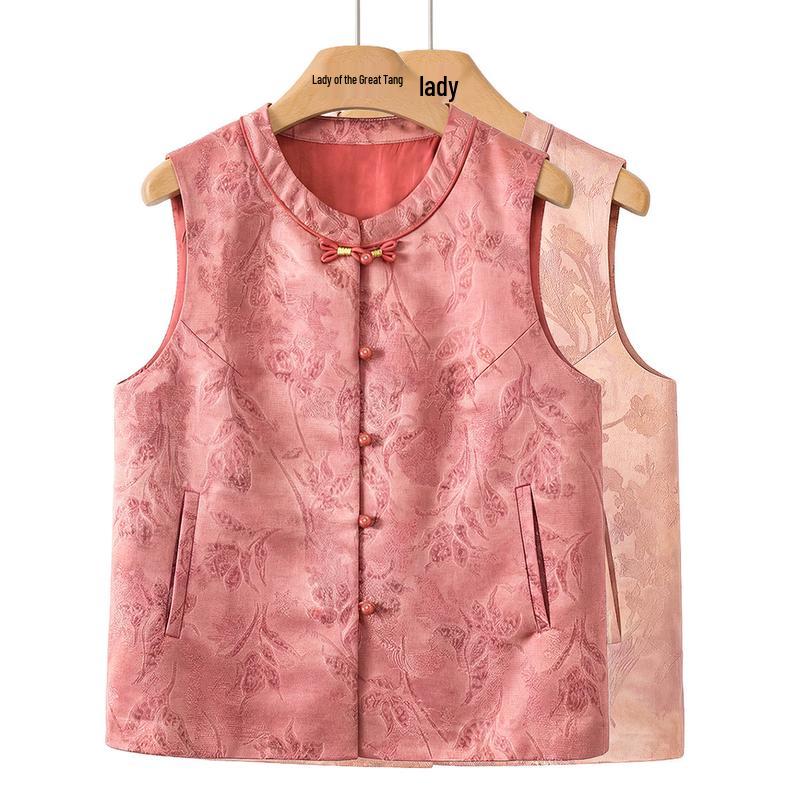 

Datang Furen New Chinese Style Floral Vest 5XL