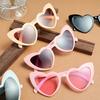 5pcs Set of Fashion Sweetheart Decorative Glasses Retro Heart Shaped Fashion Glasses Suitable for Festivals