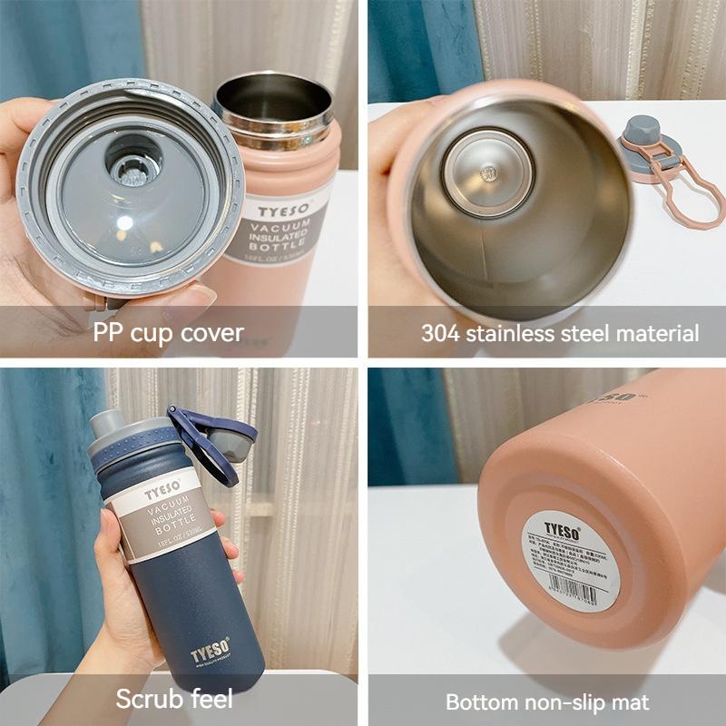 TYESO 530/750ML Stainless Steel Thermos Bottle Travel Cup Vacuum Flask Insulated Water Bottle Sport Thermal Mug Hot & Cold Mug