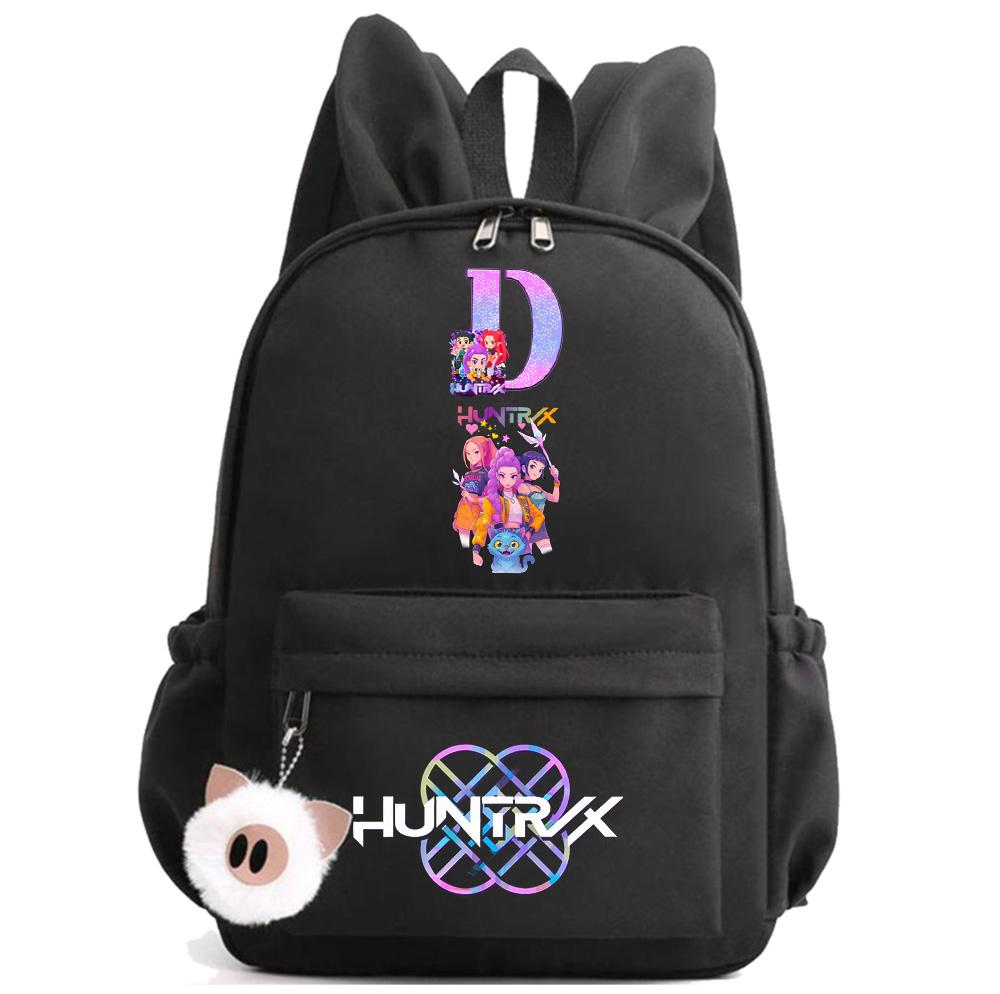 New Cartoon English Letter A-Z Printed Backpack for Teenger Children Student Schoolbag Girl Bookbag Kid Gift Women Travel Bag