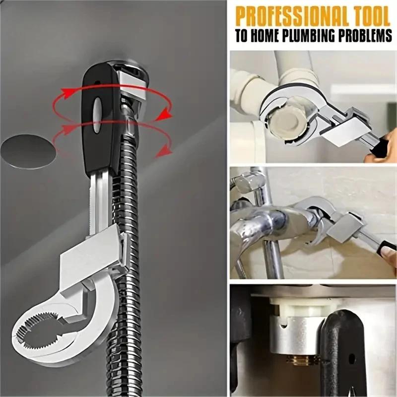 Adjustable Kit Bathroom Accessories Complete Accessories Wrench Shower Heads Set Universal Double End Faucet Sink Repair Tools