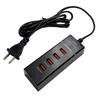 Smart 4-Port USB Charger: 5V 2.4A Power Strip for Apple & Xiaomi Devices