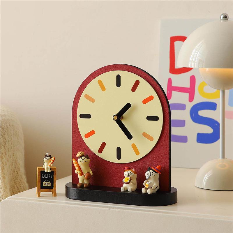 Elegant Digital Desktop Alarm Clock with Display and Tabletop Ornament
