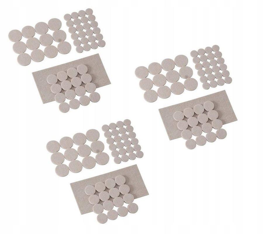 Felt Furniture Pads Set of 53 Beige Self-Adhesive Parkside