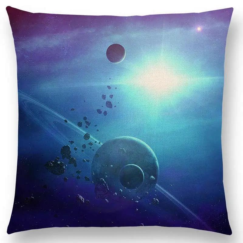 New Mysterious Universe Vast Outer Space Beautiful Planets Amazing Galaxy Dream Stars Cushion Cover Sofa Throw Pillow Case