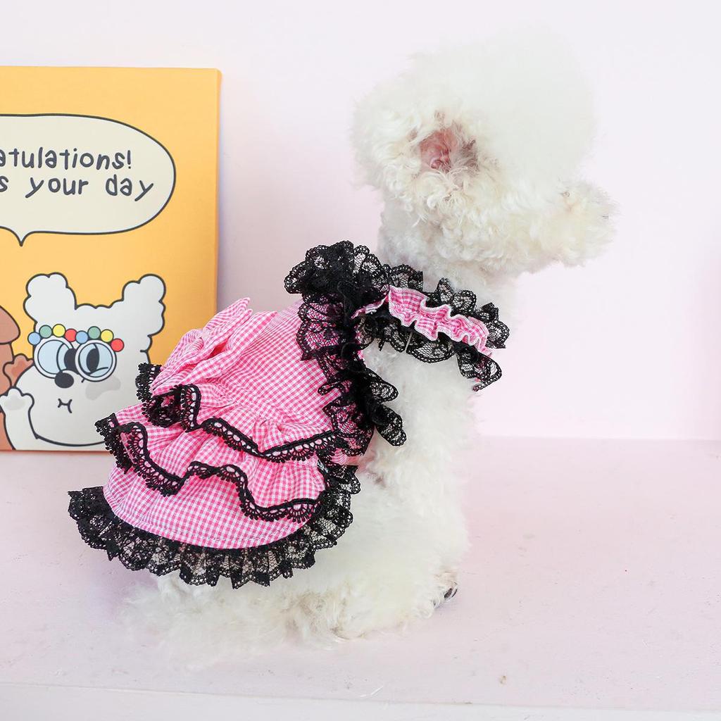Pet Circle Lace Bobo Pink Princess Dress for Small To Medium Dogs
