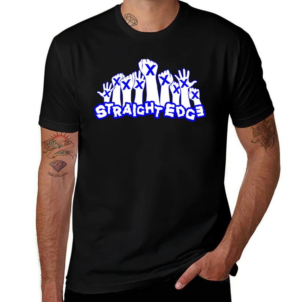 Straight Edge Hands In The Air Blue Version Tshirt Running Perforunisexce Short Sleeve Tee Tshirt