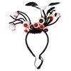 Halloween Party Headband for Pets Adjustable Halloween Pet Hair Clip Headband with Ghost and Spider Decorations for Cats and Dogs