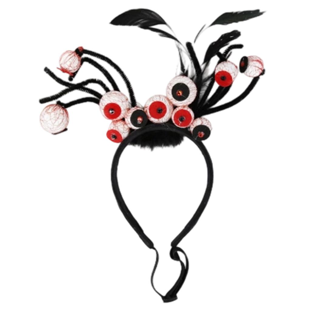 Halloween Party Headband for Pets Adjustable Halloween Pet Hair Clip Headband with Ghost and Spider Decorations for Cats and Dogs