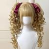 Synthetic Princess Cut Double Ponytail Lolita Wig with Bangs Girl Ombre Blonde Brown White Gray Cosplay Halloween Harajuku Wig