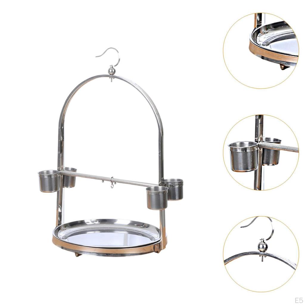 Bird Cage Parrot Playstand Stand Tabletop for Lovebird Cockatiels Budgie