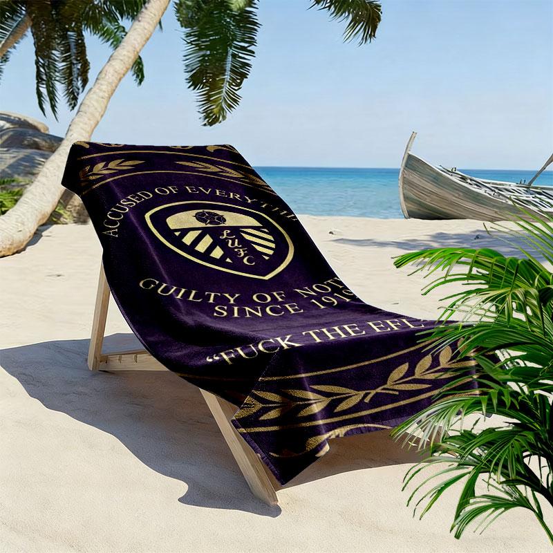 Leeds United Druck Strandtuch, Großes Weiches Schnelltrocknendes Handtuch für Strand Camping Schwimmen