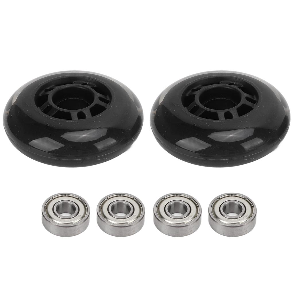 2pcs Skate Wheels Low Noise 608 Bearing Skates Inline Skating Replacement Wheels with Bearings for Indoor Outdoor