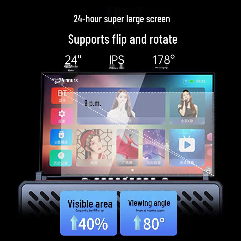 ShanShui C10 Portable Karaoke Machine with Display