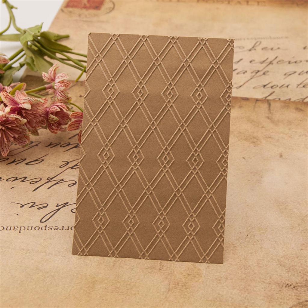 Plastic Craft Template Grid Background Embossing Folder Embossing Stencil For Card Making