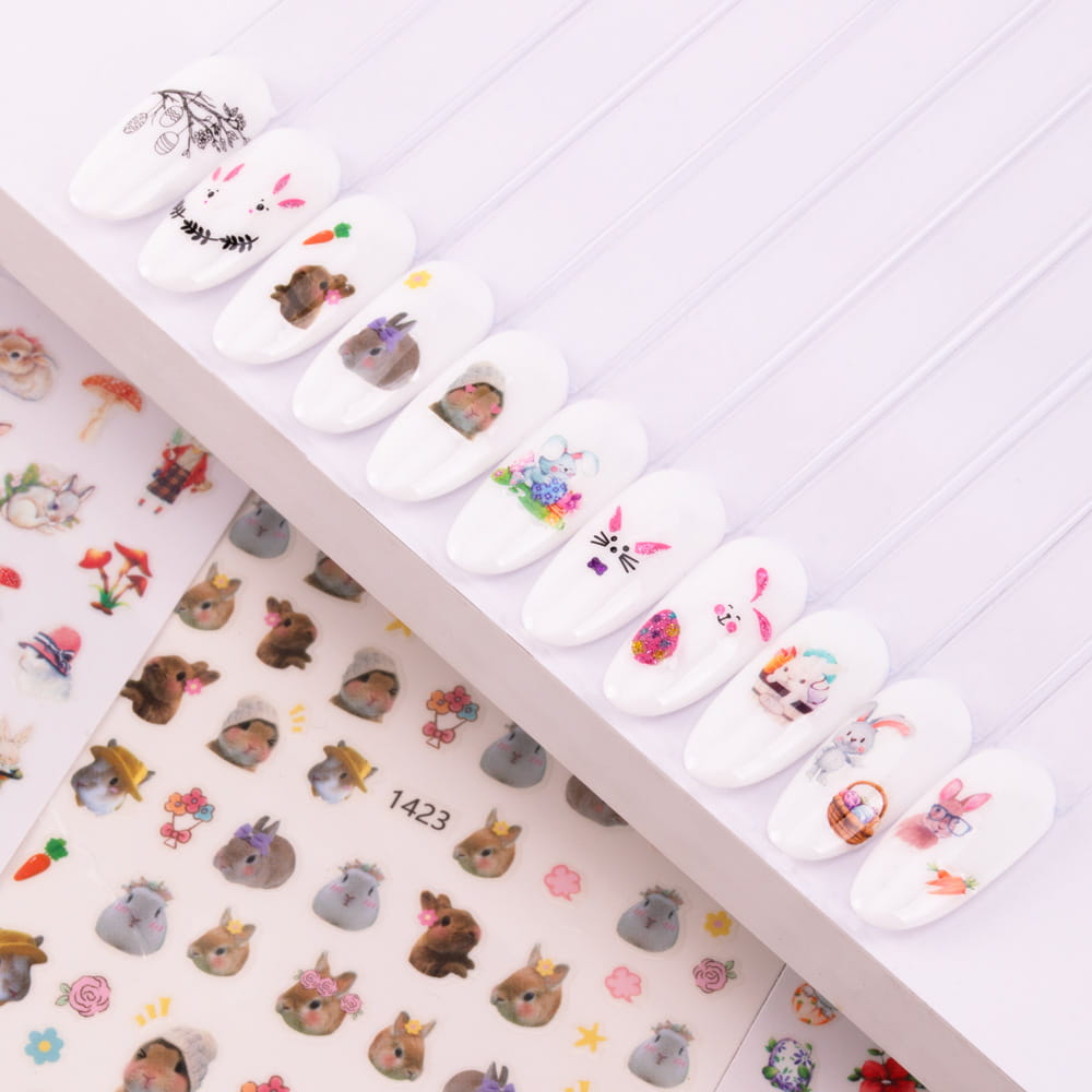 Nail Stickers Thin Self-adhesive UV Glowing Colorf CY-043
