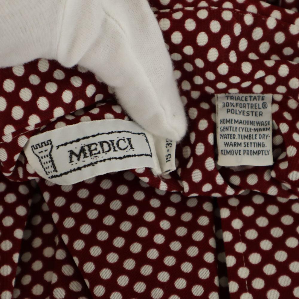 MEDICI 70s vintage Dot Pattern Long sleeve shirt 15-32 Polka dot Men's Used