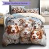Australian Shepherd dog Pattern Bedding Home Decoration Birthday Gift (1 * duvet cover + 2 * pillowcase, without core)