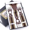 Men'S Six-Clip Suspender Belt Jacquard Strap 3.5 Six-Clip Printed Webbing Six-Clip Wide Strap Clip