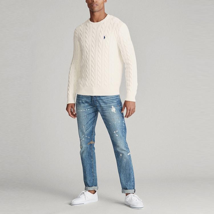Polo Ralph Lauren SS21 Svetr Pánský Krémový MNPOSWE16820693-101
