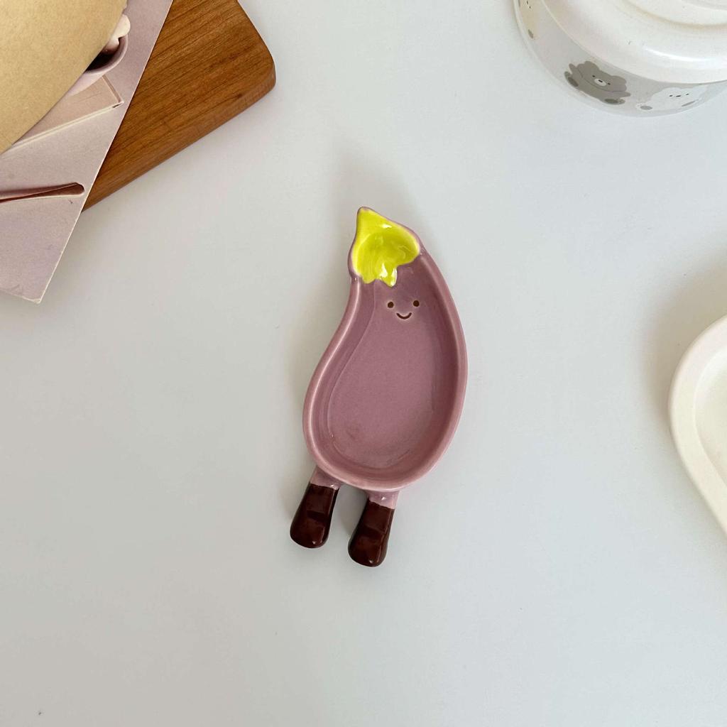 ins style cute bread ceramic taste plate underglaze color side dish plate hot pot seasoning plate soy sauce vinegar plate dipping plate